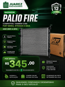 RADIADOR FIAT PALIO FIRE, SIENA, STRADA e IDEA